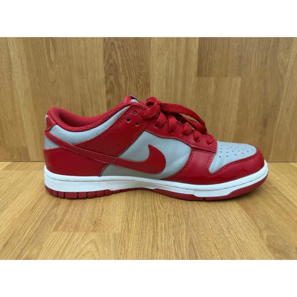 Nike Dunk Low Retro GS Wolf Grey University Red Size 5.5Y